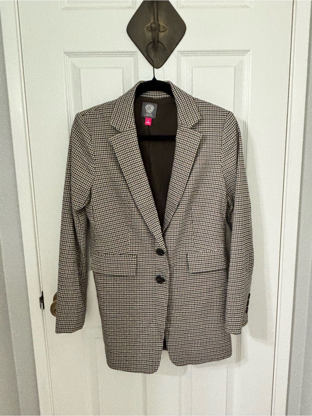 Vince Camuto Single-Breasted Blazer - Brown & Black